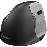 Evoluent &ndash; The World's Original Vertical Mouse &ndash; VMC Classic Wireless USB/Bluetooth Ergonomic Mouse Right Hand M-L, Sculpted Comfort, 4 Speeds, Non-Programmable Copy &amp; Paste Buttons