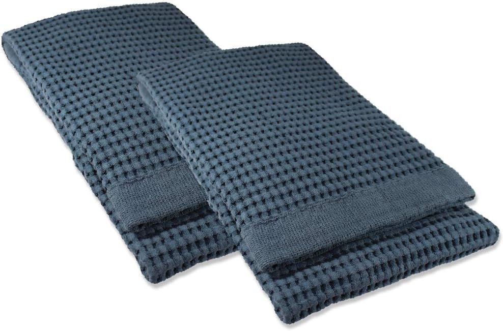 Premium Waffle Weave Bath Towels 2 Pc Set 100 Natural Soft