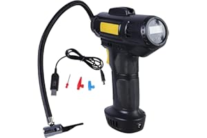 Tire Inflator Cordless/Air Compressor with LED Light for Motorbike Balls Digital Electric Portable Cordless/Compressor with L