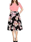 oxiuly Women's Vintage Patchwork Pockets Puffy