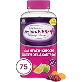 RestoraLAX RestoraFIBRE+ 6 in 1 Daily Prebiotic Fibre Supplement Gummies for Adults, Supports Health Benefits, including Regu