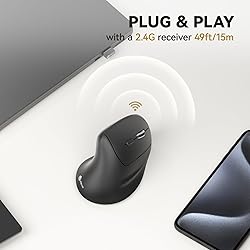 iClever Ergonomic Mouse, WM101 Vertical Wireless
