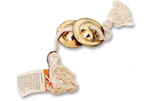 De Kulture Handmade Pure Brass Manjeera Percussion Instrument Indian Cymbal Clapper Bell For Religious Ceremonies Bhajans Hea