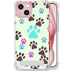 Ecute Dog Paw Case for iPhone 15 with Stand,Drop