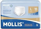 Mollis Incontinence Pants Unisex Large 16 Count Maximum Absorbency