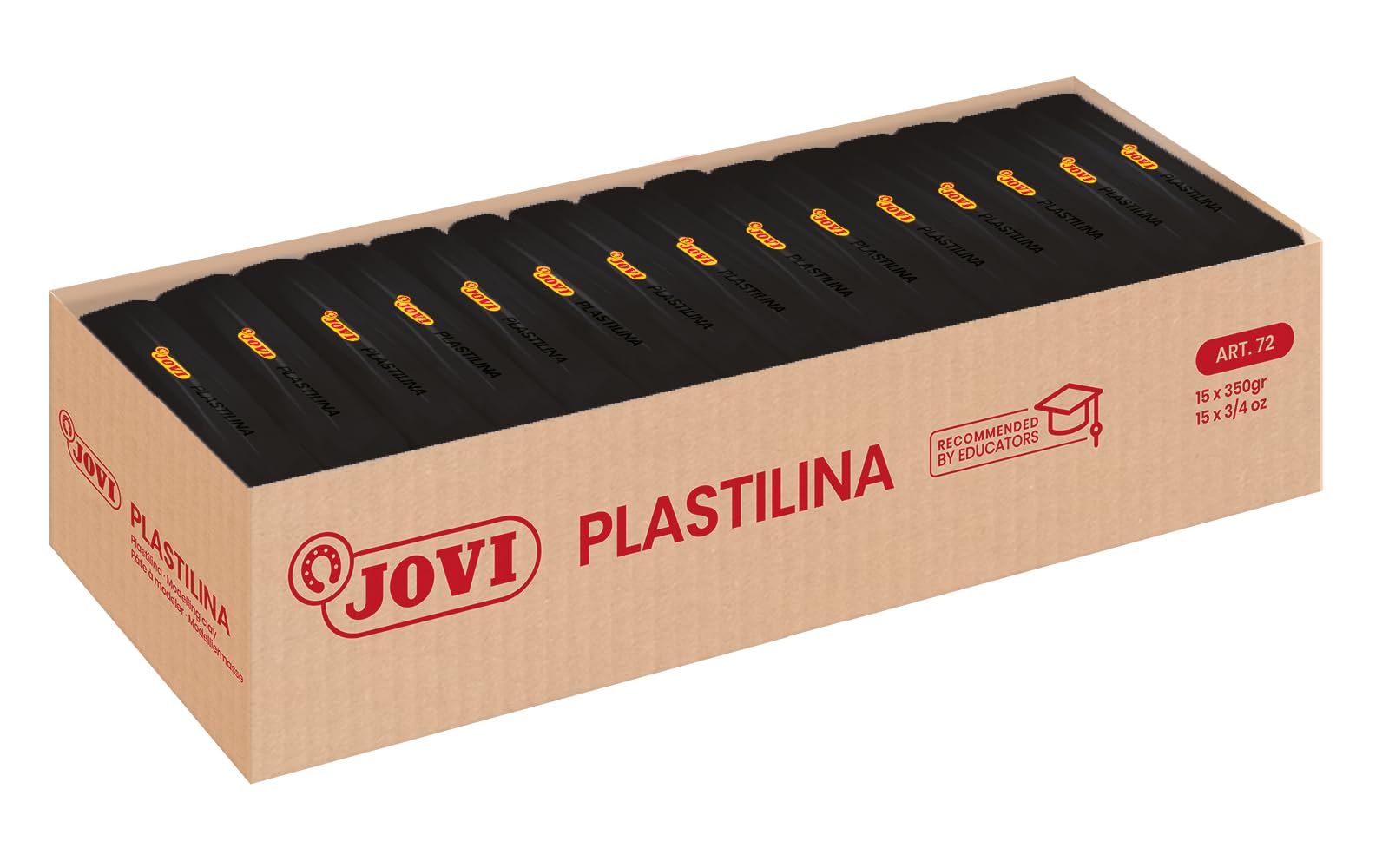Jovi – Box of Clay, 15 Tablets 350 gr, Black (7215)