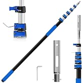 TONYINGO 26 FT Reach Swimming Pool Pole for Skimmer Net Brush Vacuum Head | 5-20 FT Telescopic Aluminum Pole, Flip-Lock &amp; Screw-Lock, fits Skimmer Nets, Brushes and Vacuum Heads for Pool Maintenance