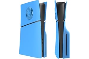 Hzxkqmil Cover Plates Faceplate for PS5 Slim Console, Replacement Side Shell Panels Face Plate with Cooling Vents ABS Anti-Scratch Accessories for PS5 Slim Disc Edition (Starlight Blue)