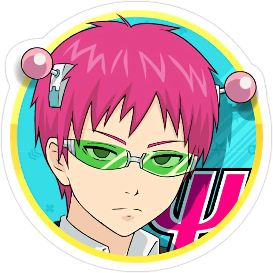 VFreeM (3 PCs/Pack) The Disastrous Life of Saiki K 3x4 Inch Die-Cut Stickers Decals for Laptop Window Car Bumper Helmet Water Bottle