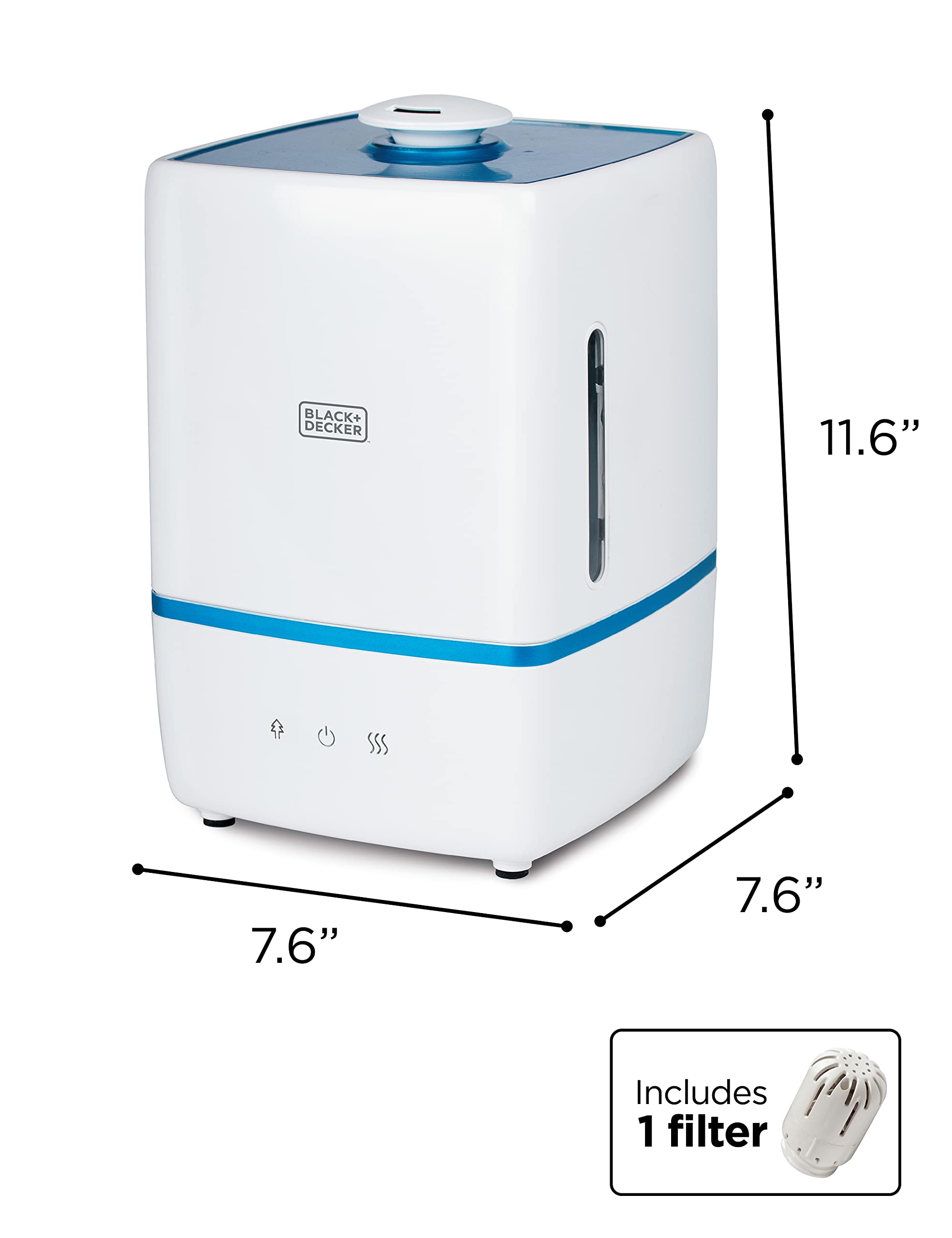 BLACK+DECKER 1.32 Gallon Ultrasonic Warm & Cool Mist Humidifier