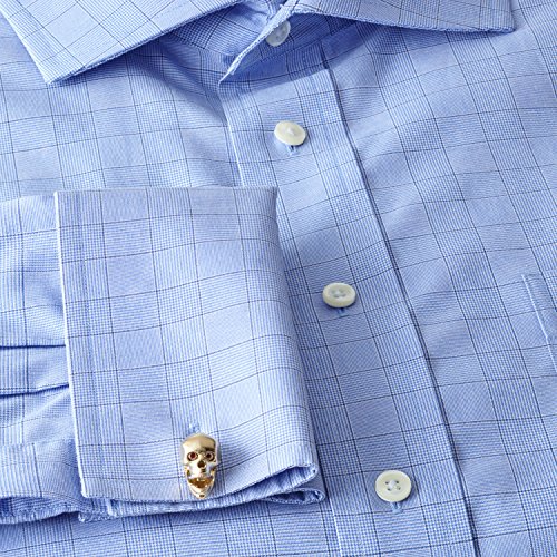 Deakin and Francis Yellow Gold Plated Skull Cufflinks