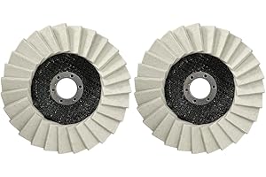 ZHUOHAI Wool Felt Flap Polishing Disc,Thicken Polishing Wheel Pad, Grinder Buffing Felt Flap Discs Polishing Wheel for Car Waxing, Metal Polishing, Woodworking, Jewelry & Glass Finishing(Corrugated)