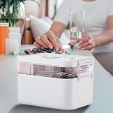 Accmuzzy Lockable Medicine Storage Box, 2-Layer Organizer for Home & Office view 6