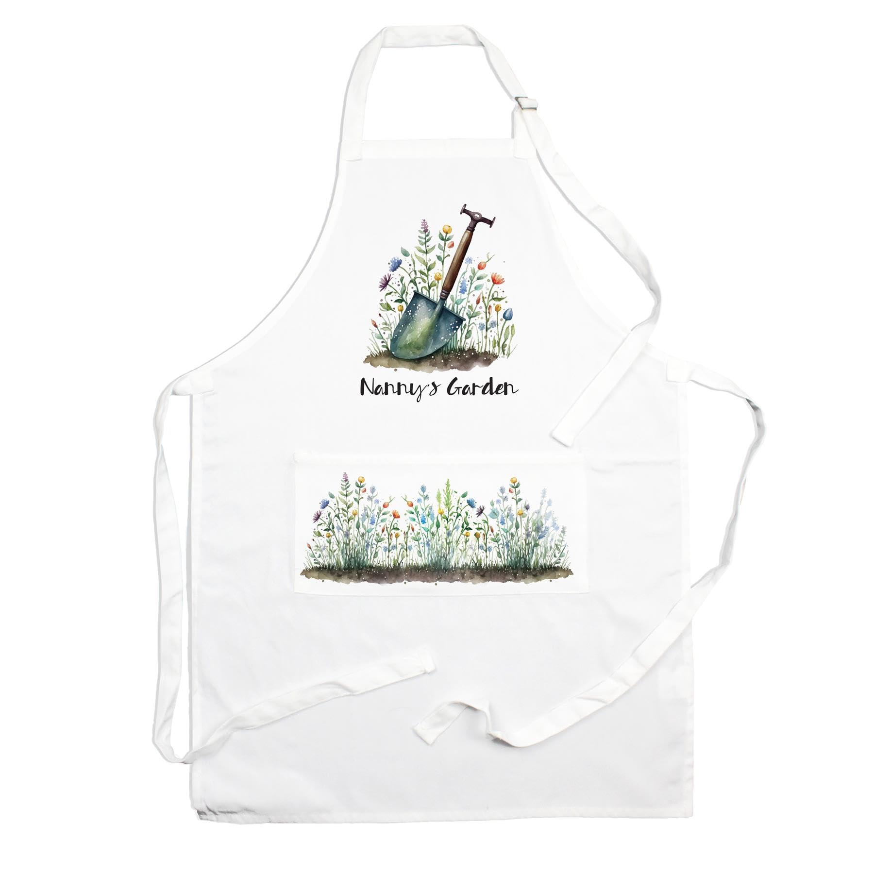 Nannys Garden Apron - Gardening Apron with Adjustable Neck and Waist Ties - Large Front Pocket Womens Gifts for Nanny