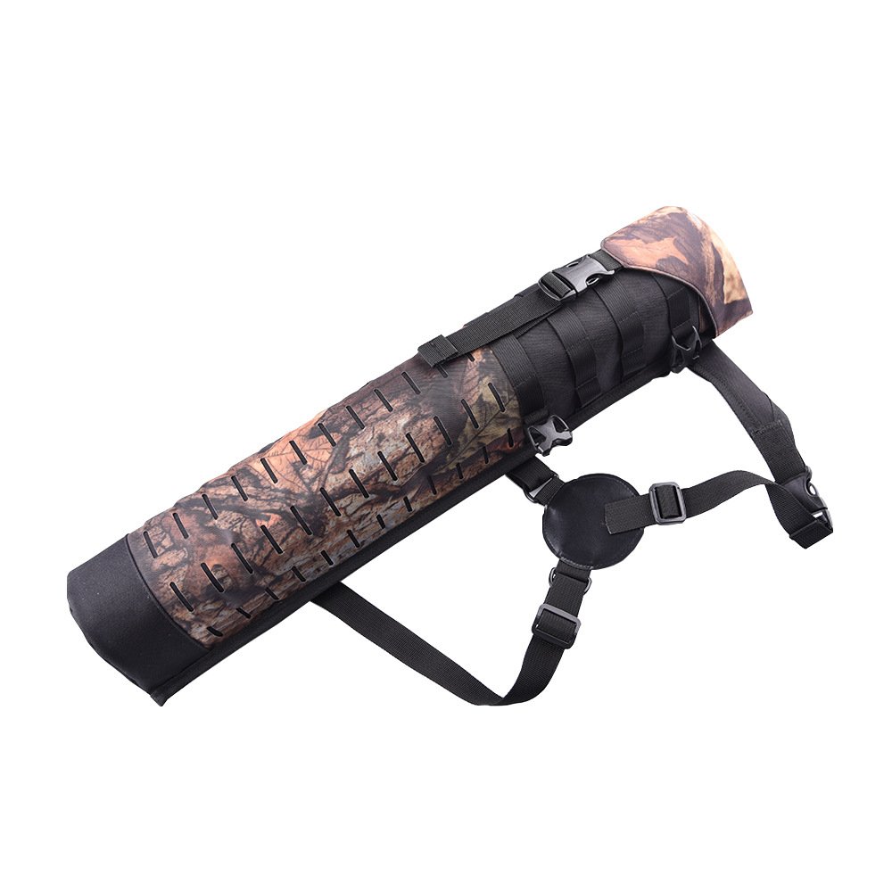OAREA Back Quivers Tube Hip Quiver Waterproof Cylindrical Arrow Pack Black Camo Arrow Holder