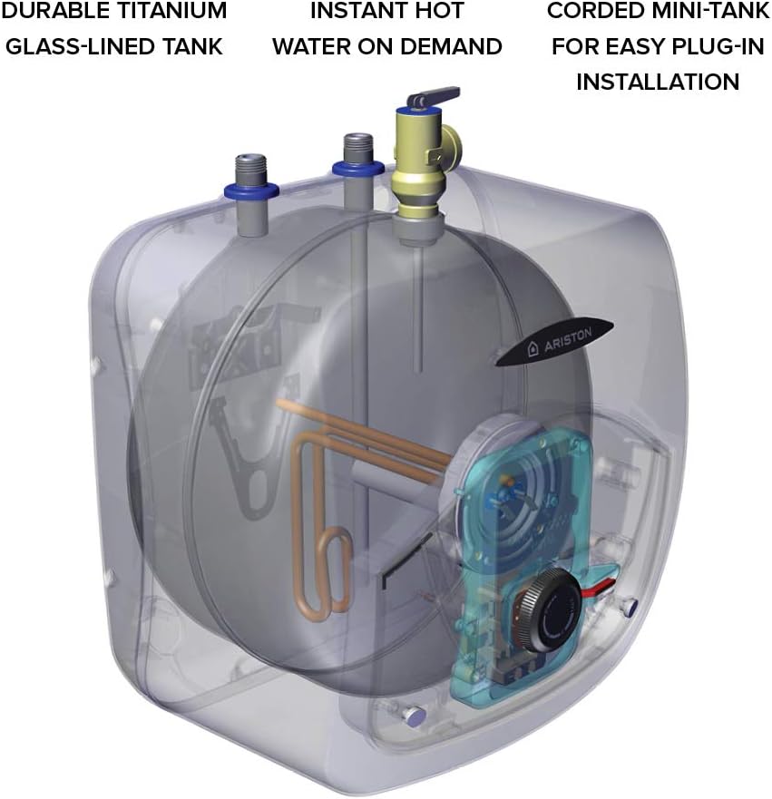 Ariston Andris 4 Gallon 6 Year 120-Volt Corded Point of Use Mini-Tank Electric Water Heater - - 