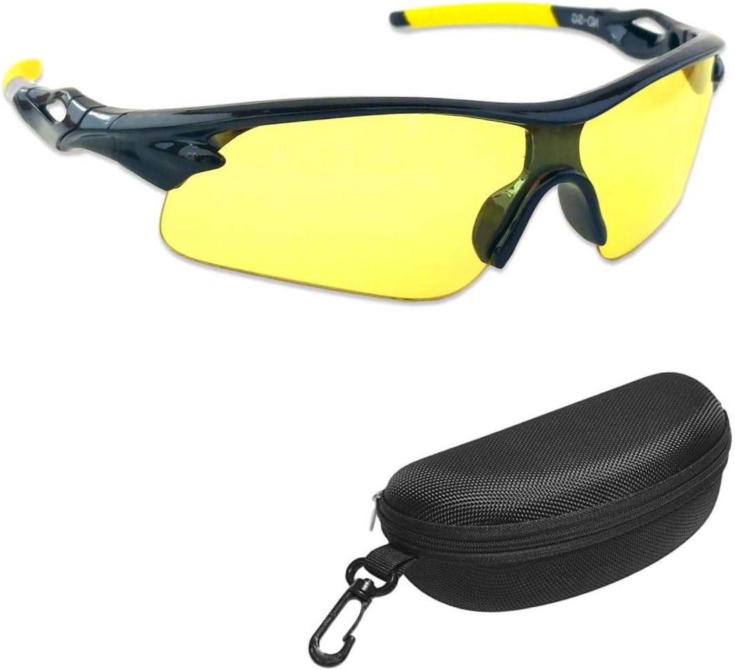 iLumen8 Best Shooting Glasses UV Blacklight Flashlight Yellow Safety Eye Protection See Dog Cat Urine with Amber Black Lights Night Vision Ultraviolet
