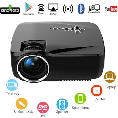 LED Mini Projector HD 1080P Home Cinema Theater PC Laptop AV VGA HDMI USB SD Card Input