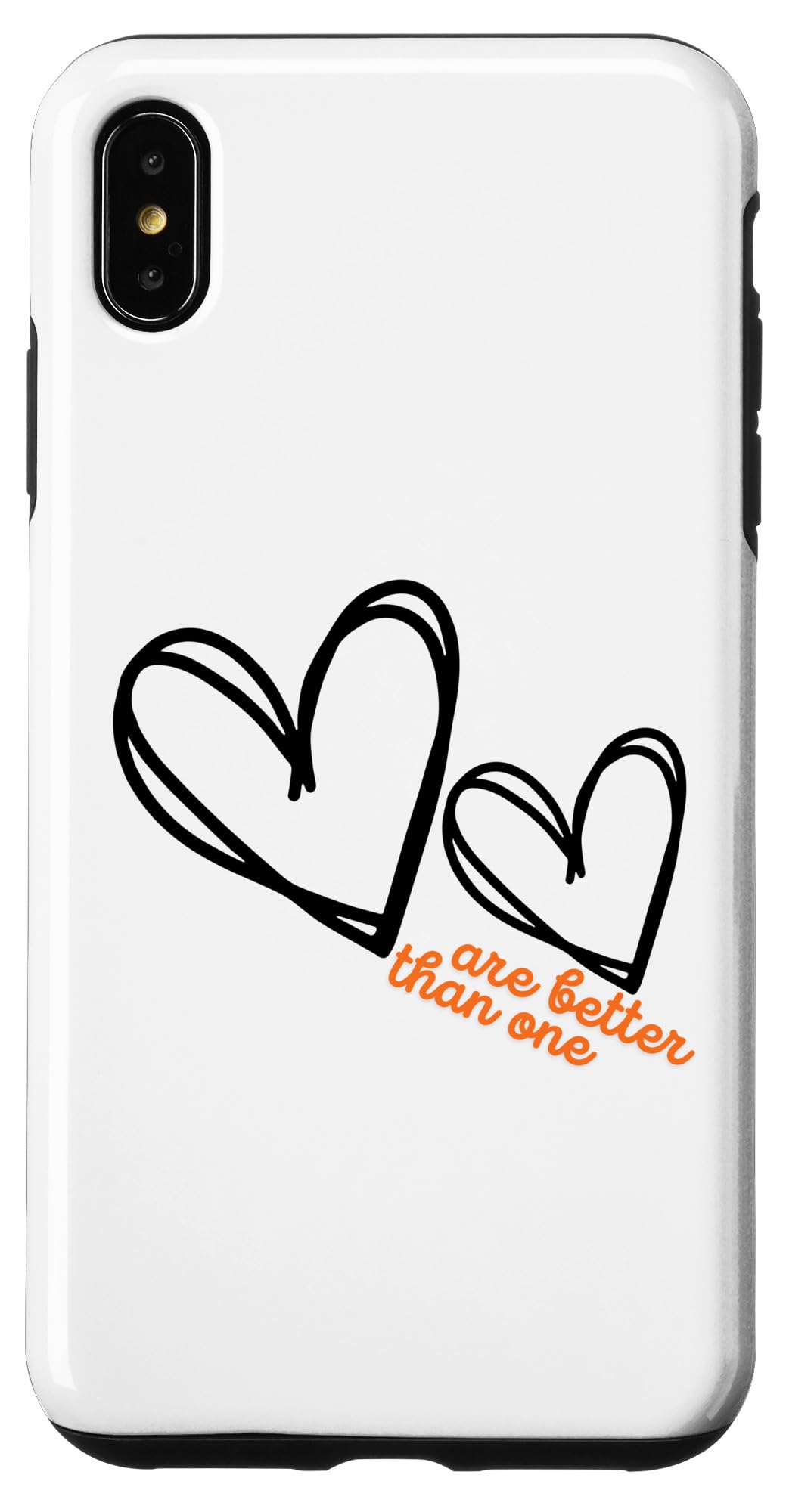 iPhone XS Max Boss Two Hearts Black Case