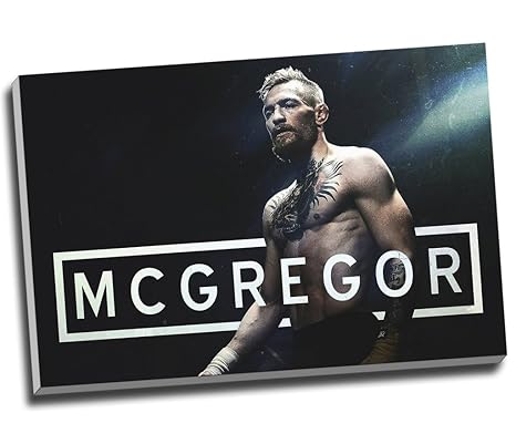 Kunstdruck auf Leinwand „Conor McGregor“, Wandkunst, großes A1-Format, 76,2 x 50,8 cm
