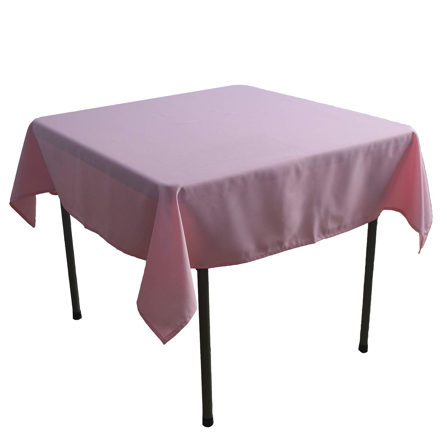 KaitatsuSen Square Polyester Fabric Tablecloth, Pink, 150x150 cm