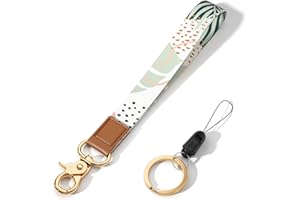 Hsxnam Wrist Lanyard Key Chain, Cute Wristlet Strap Keychain Holder for Women Men Car Keys ID Badges Card Wallet Phone Camera