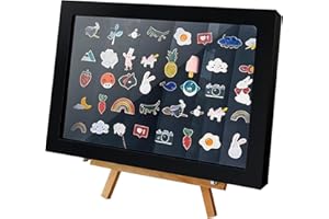 Large Enamel Pin Display Frame: 11" X 8" Shadow Box, Pin Display Case, Dustproof Organizer for Military Medal, Jewelry Pin, B