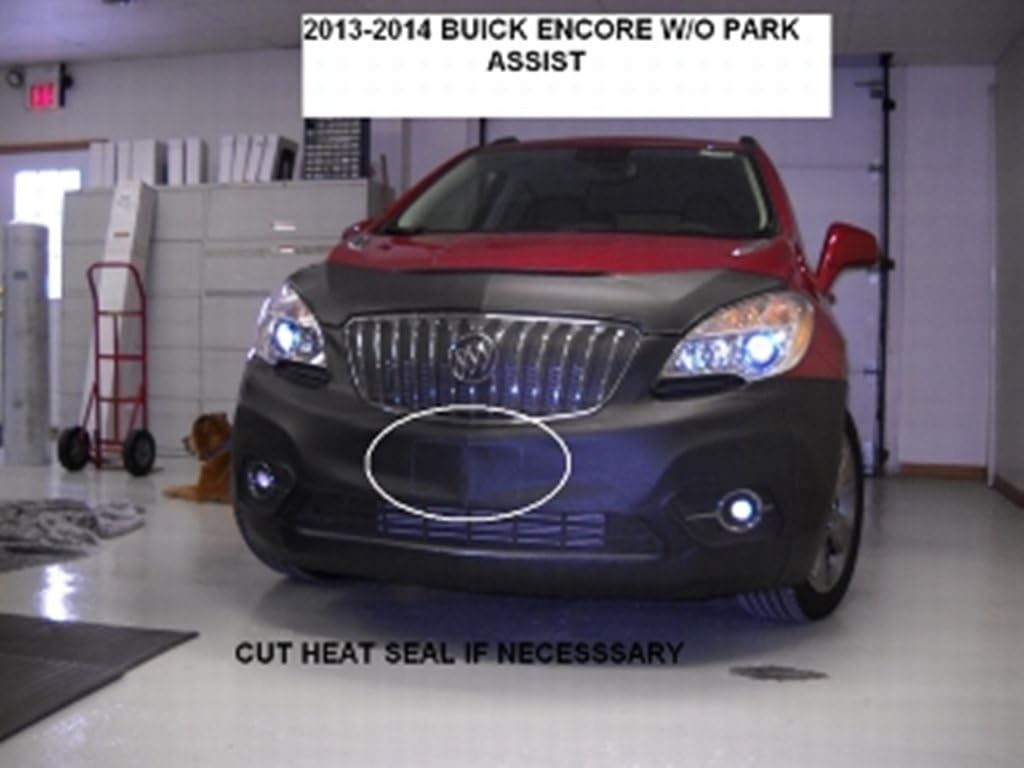 Lebra 2 piece Front End Cover Black - Car Mask Bra - Fits - Buick Encore Without Park assistant 2013 2014 2015