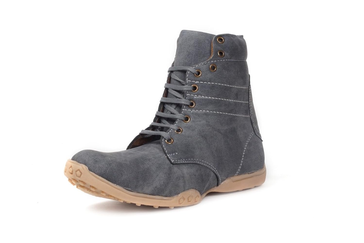 bacca bucci men grey canvas boots