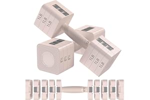 Hezeyferg 22LBS Adjustable Dumbbells Set, Hand Weights Sets with 5 Levels 3lb, 5lb, 7lb, 9lb, 11lb, Adjustable Weight Dumbbells for Women/Men Home Gym Full Body Workout