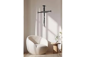 RESACO Wall Cross Jesus Crosses Wall Decor Religious Metal Wall Art Minimalist Decorations for Church Home Office Baptism Decor Gift for a Christian