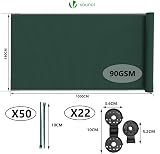 VOUNOT Privacy Netting 1.8x10m Garden Shading Net 75% UV HDPE Green view 2
