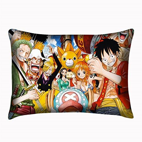 One Piece Pillowcase Luffy Zippered Pillow Case 20x30 Twin sides