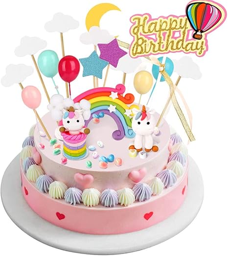 Geburtstag hintergrund mit einhorn | Premium-Vektor