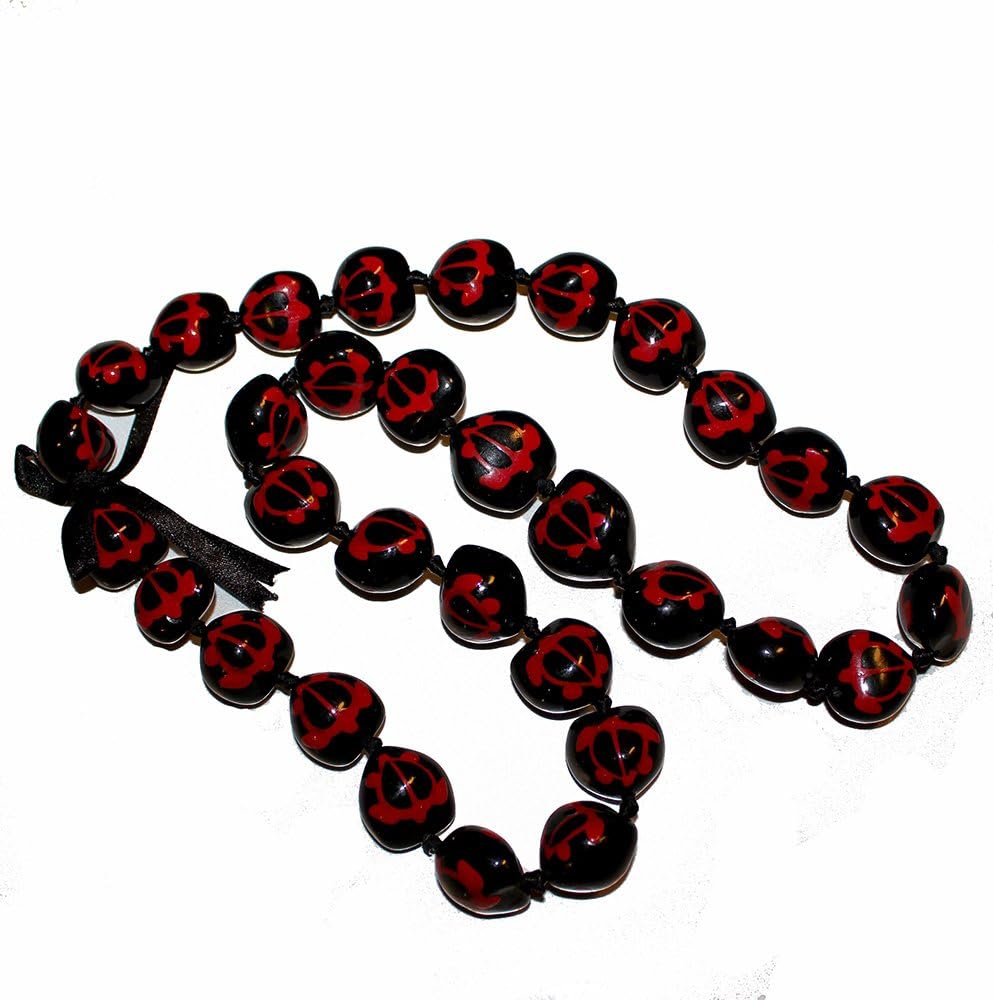 Rainbow Hawaiian ProductsHawaiian Kukui Nuts Leis With Sea Turtle 30" Long