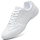 ZVC Cheer Shoes Girls White Cheerleading Shoes for Women Cheer Sneakers Youth Kids