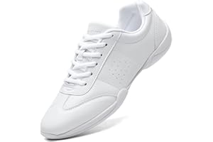 ZVC Cheer Shoes Girls White Cheerleading Shoes for Women Cheer Sneakers Youth Kids