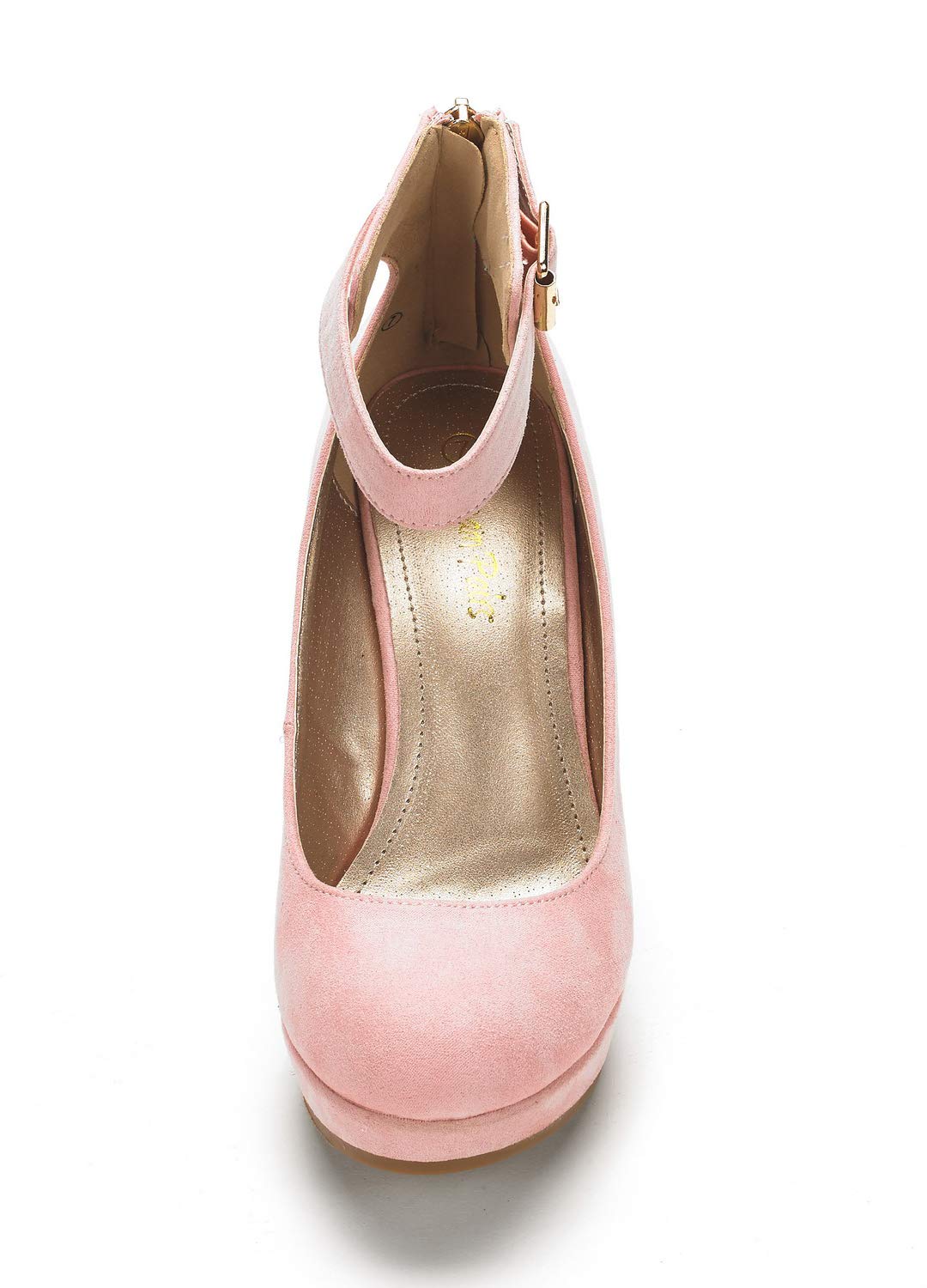 DREAM PAIRS Women'sAsh-22 Pink Mary Jane Round Toe Platform Fashion Wedges Pumps Shoes Size 7 US - Image 3