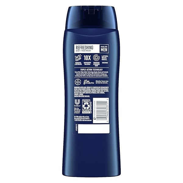 SUAVE BODY + FACE WASH MEN 18 OUNCE REFRESHING CEDARWOOD (532ML)