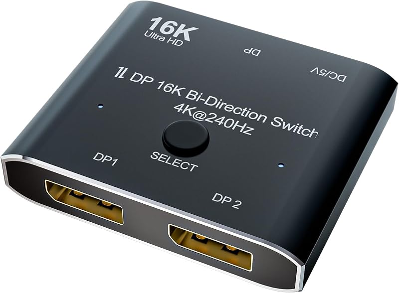 CableDeconn DP 1.4 Switch Bi-Direction 8K 120Hz 4K 240Hz 16K 40Gbps Splitter