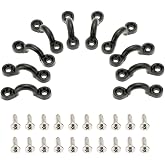 Docooler 10pcs Nylon Bungee Deck Loops Tie Down Pad Eye with 20 Screws for Boat Kayak Deck Rigging Kit