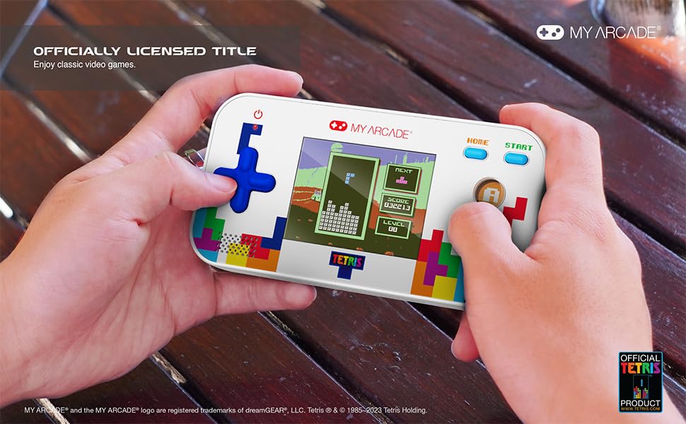 My Arcade Tetris Gamer V: Puzzle Games, Officially Licensed Portable Handheld Game with 201 Games, 2.5