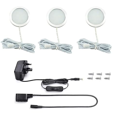 Vlio Under Cabinet Light Kit Set Of 3 Led Puck Lights 7 5w