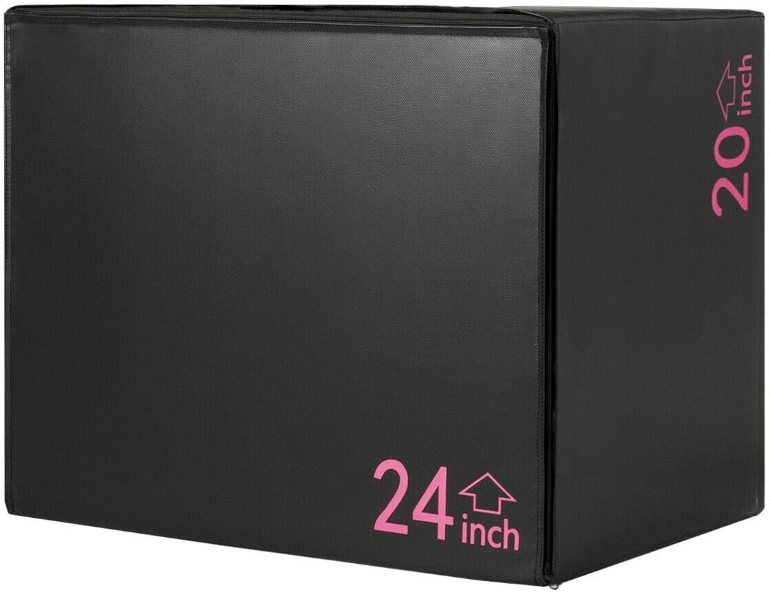 3 in 1 Plyometric Box Jumping Exercise Fitness Foam Box for Jump Training and Conditioning,All All in One Jump Trainer Size 20"/24" /30"