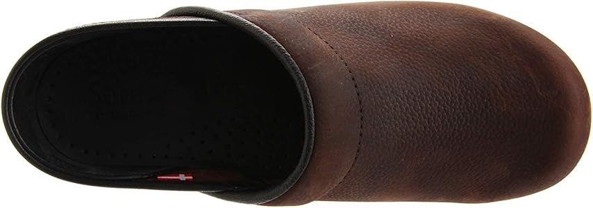 sanita oiled leather clogs