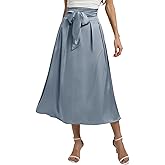 K898 Women's Flowy A Line Skirts,Work Skirts for Women,Maxi Skirts for Women with Pockets