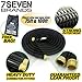 78Seven Expandable Garden Hose Never kink, tangle, twist. Heavy duty and light weight. Design 2017. 75 foot black.