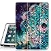 Hocase iPad 6th/5th Generation Case, PU Leather Smart Case with Apple Pencil Holder, Auto Sleep/Wake Feature, Soft TPU Back Cover for iPad A1893/A1954/A1822/A1823 - Mandala in Galaxy