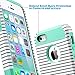 ULAK iPhone 5S Case, iPhone 5 SE Case, Slim Fit Protection Case Hybrid Scratch Resistant Hard Back Cover Shock Absorbent TPU Bumper Protective Case (Minimal Mint Stripes)