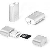 [3 Pack] Micro SD Card Reader for Android,Micro SD Card to USB Adapter, TF Card Reader with Mini Size for Camera Memory Card Reader, Wansurs Card Reader for PC Laptop (Silver)